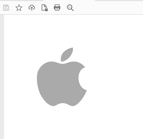 Display Apple Logo in PDF