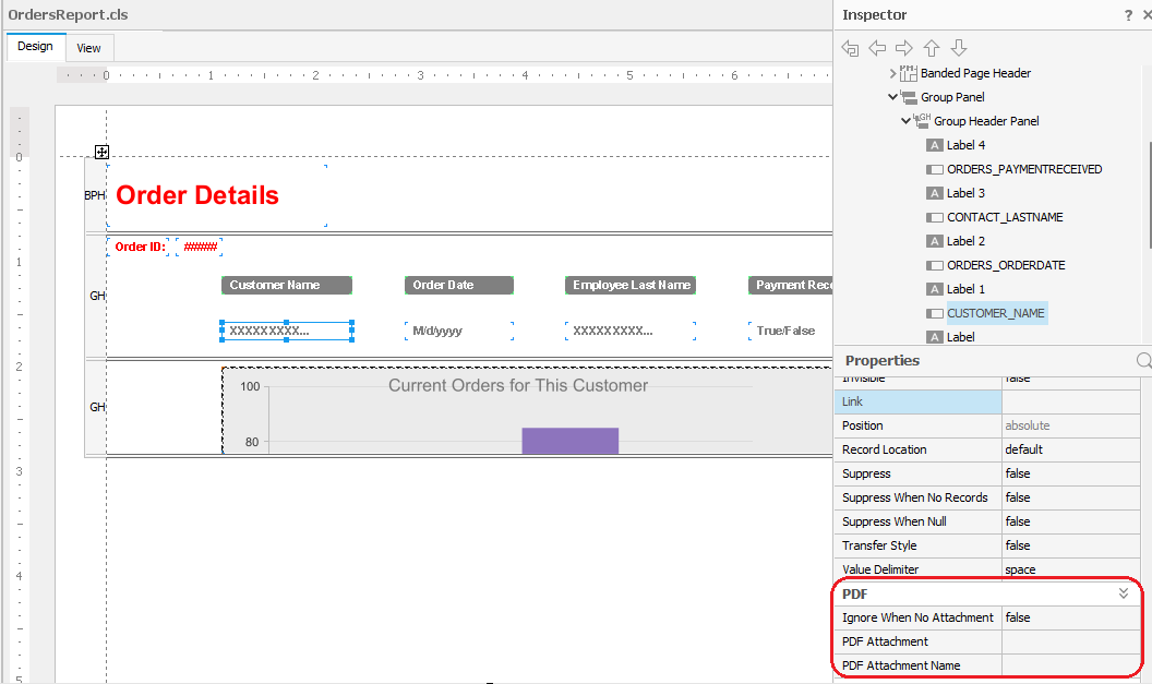 Set PDF Properties in Designer