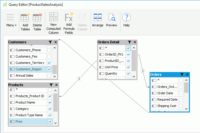 Select Columns for Quueries