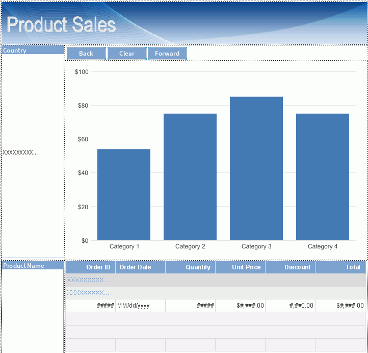 Report in Design View