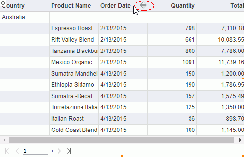 Sort Order Date