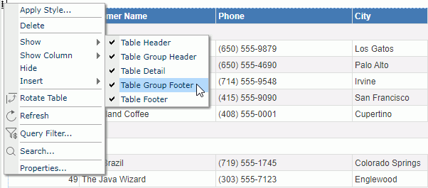 Hide Group Footer