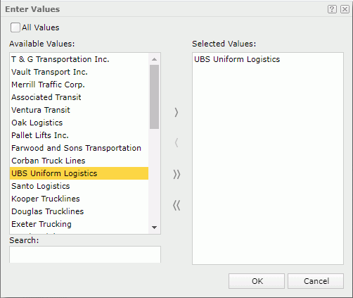 Enter Parameter Values