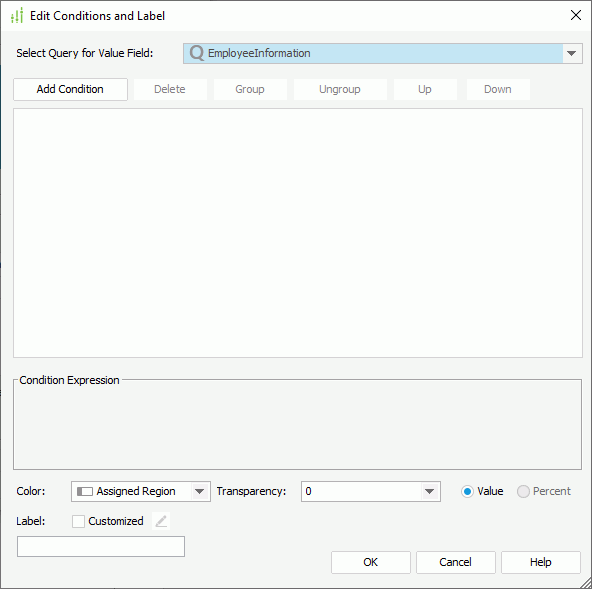 Edit Conditions dialog box