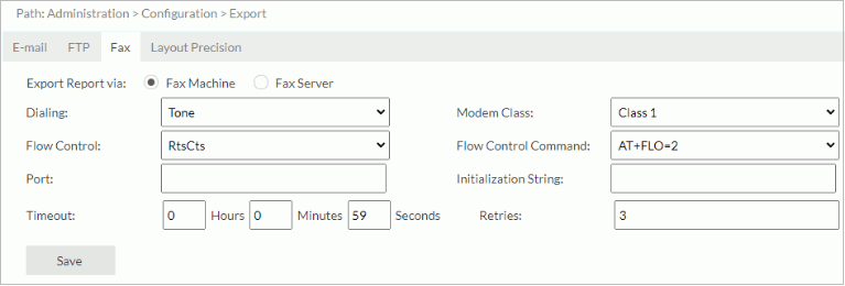 Configure Fax Machine