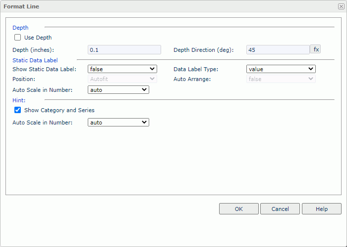 Format Line dialog box