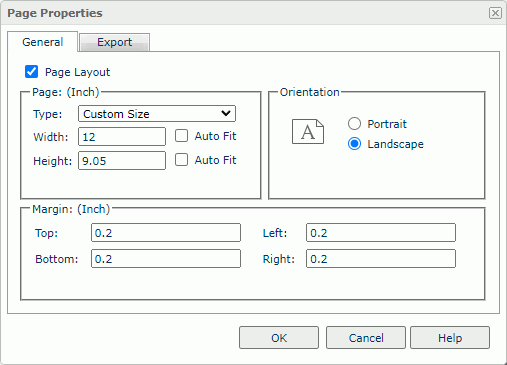 Page Properties dialog box - General tab