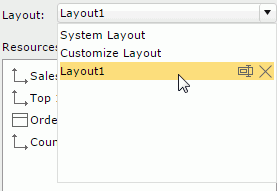 Layout Drop-down List