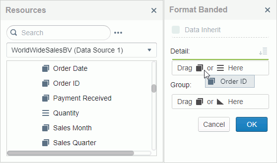 Add Detail Field to Banded Object